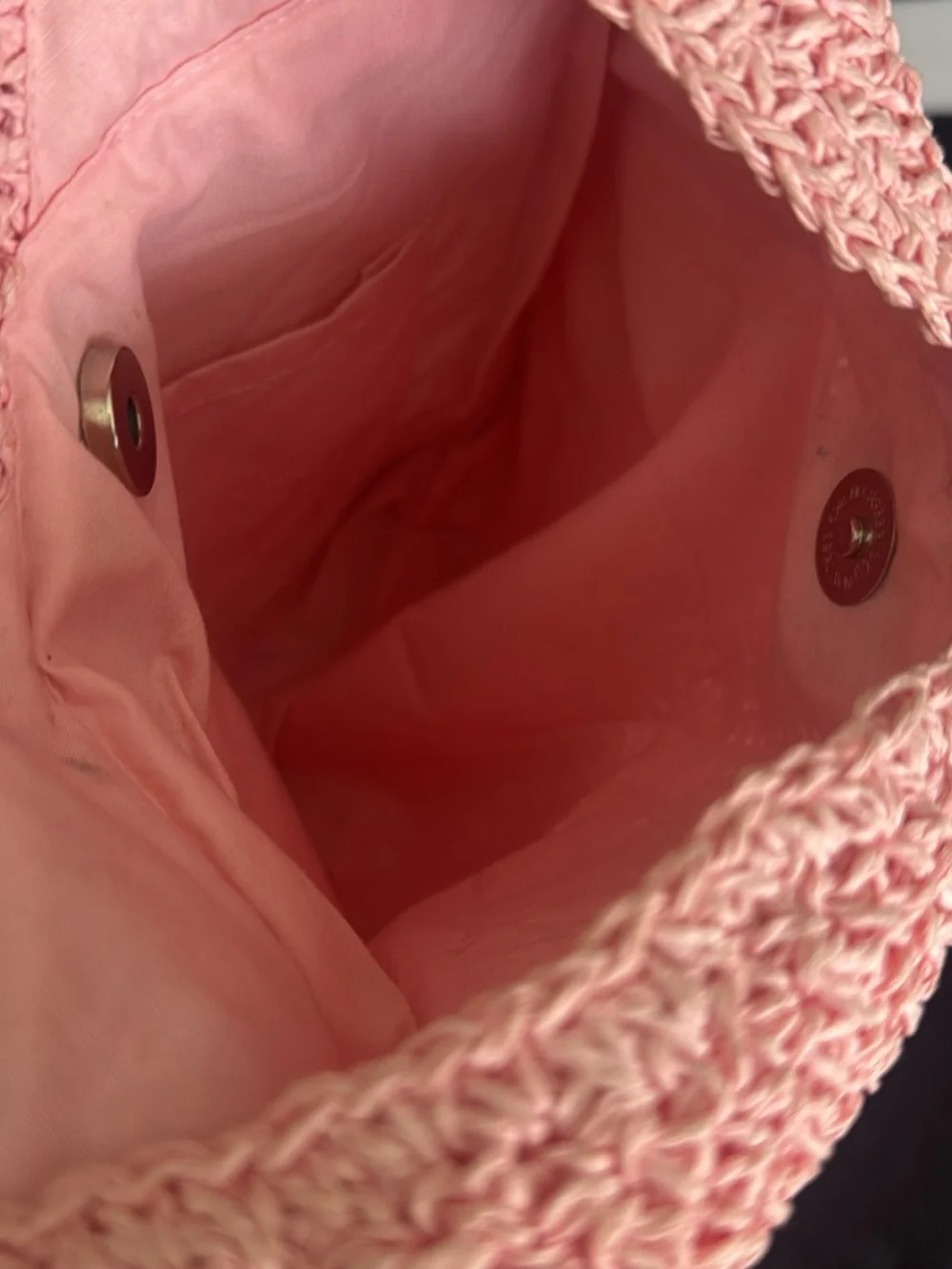 Pink Crochet Shoulder Bag with Soft Knit Strap